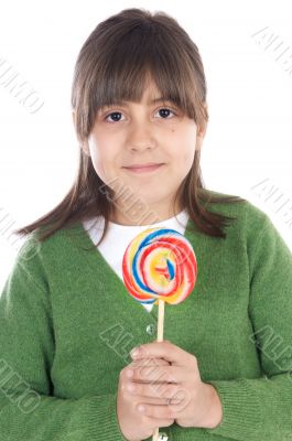 Girl with lollipop