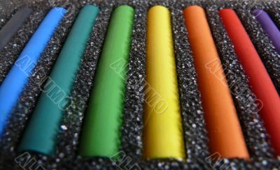 Set of colored pastels