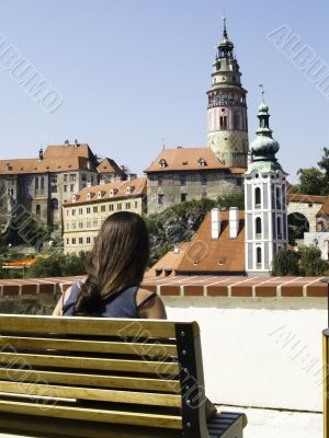 Young Women And Cesky Krumlov