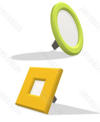 Two 3d decorative frameworks for photos