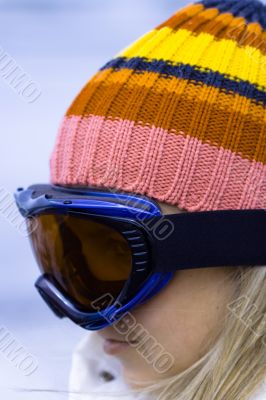 Pretty girl in skiing mask