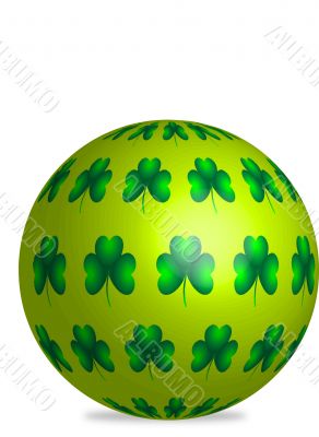 3D ball with shamrocks