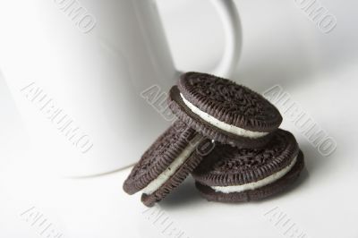 oreo cookies and cup