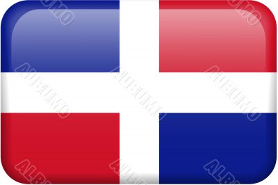 Dominican Republic Flag Button