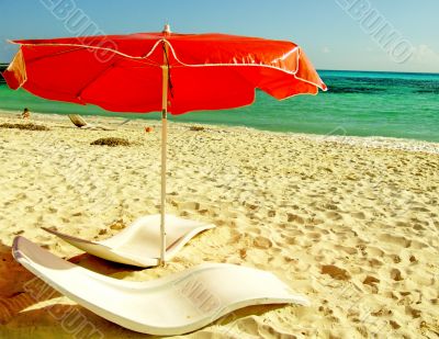 Red Beach Umbrella