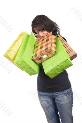Woman holding shopping bags