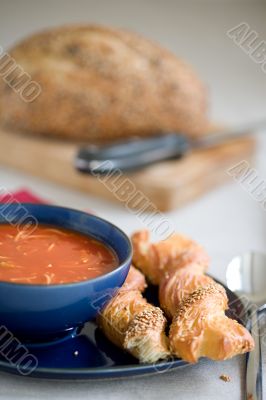 Warm soup