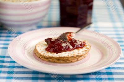 Toast with jam