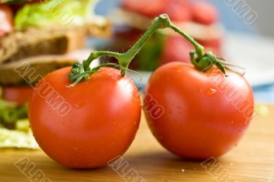 Two tomatoes
