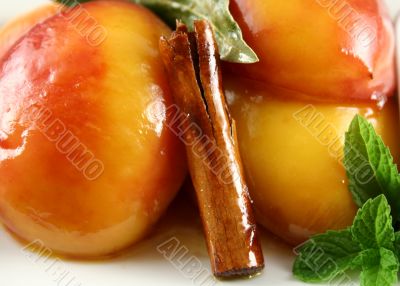 Poached Nectarines Background