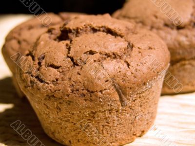 Homemade chocolate muffins