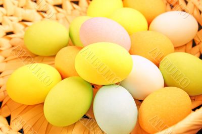 Hard sugar coated chocolate eggs