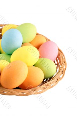 Hard sugar coated chocolate eggs