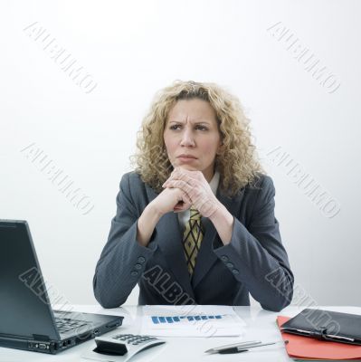 Businesswoman thinking