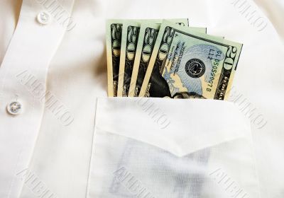 Money on pocket