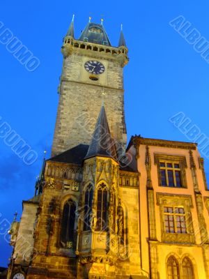Town hall clock tower, Prague