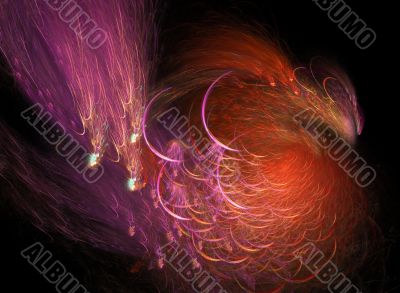 Fiery rooster