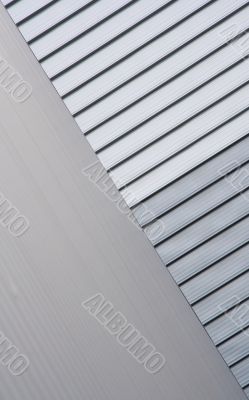Aluminium walls of two warehouses