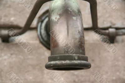 Historic copper waterpump