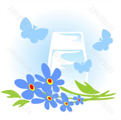 Milk and flowers
