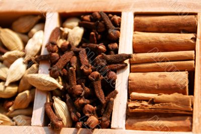 Spices wooden box