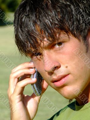 Young man with mobile