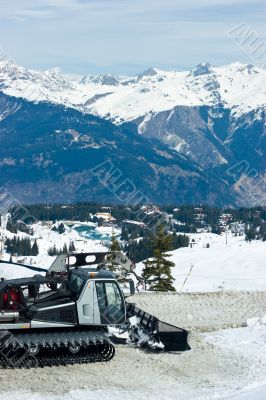 Landscape with Snowcat