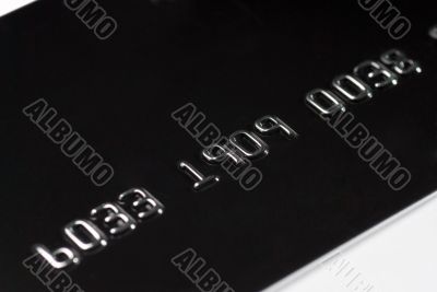 Black credit card detailed