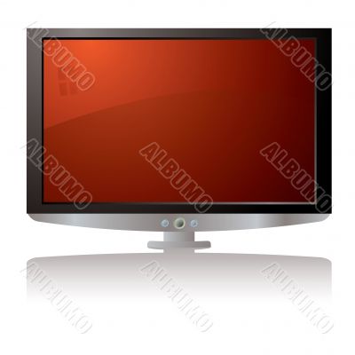 LCD tv red