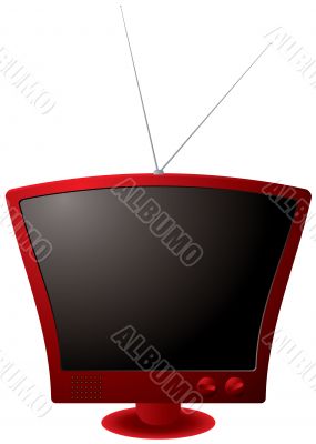 red retro tv