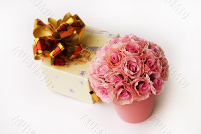 Gift with flowers