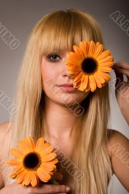 girl  with  flowers