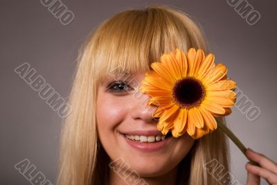 girl  with  flower