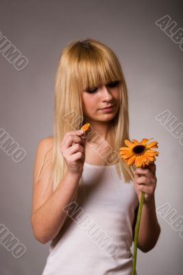 Girl with  flower