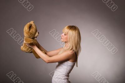 Girl with toy