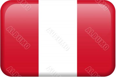 Peru Flag Button