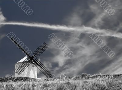 Windmill in Black and White