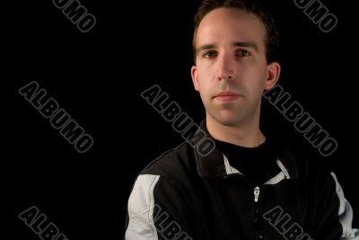 Male Portrait Isolated on Black