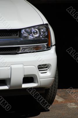 White Truck headlight