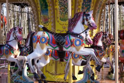 Pony-toy on merry-go-round