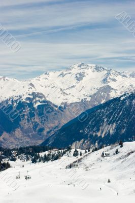 Ski resort valley