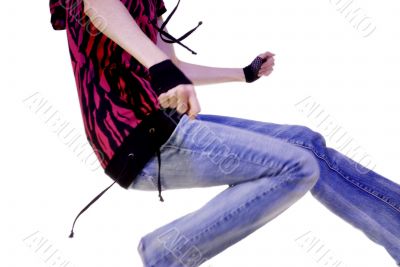 jumping woman