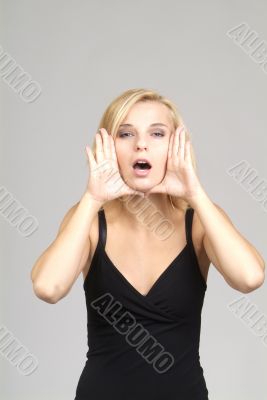 woman cries
