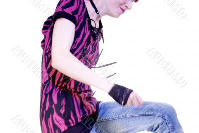 jumping woman