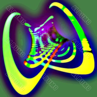 Glowing abstract shape