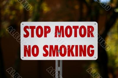 Stop Motor No Smiking 6437