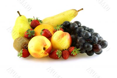 various of fresh ripe juicy fruites