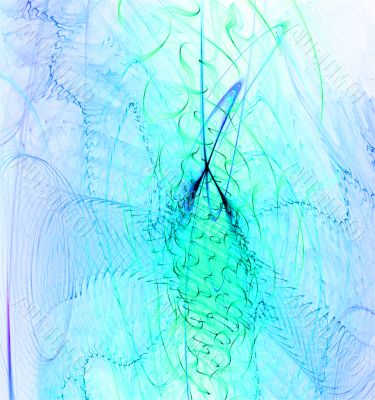Blue interference abstract