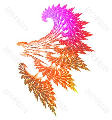 Autumn ferns abstract