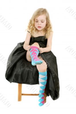 girl vearing socks